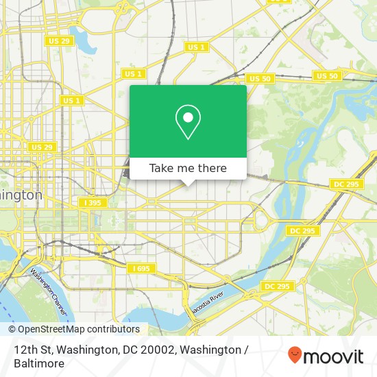 Mapa de 12th St, Washington, DC 20002
