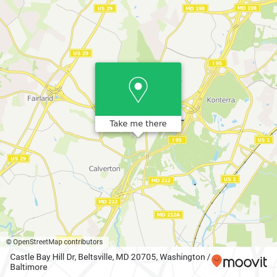 Castle Bay Hill Dr, Beltsville, MD 20705 map