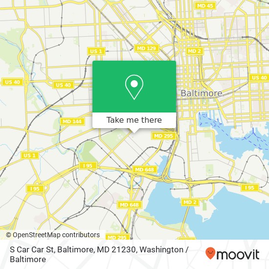 S Car Car St, Baltimore, MD 21230 map