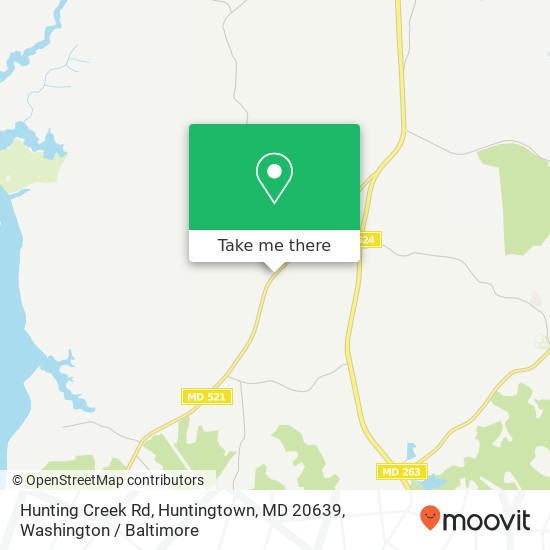 Mapa de Hunting Creek Rd, Huntingtown, MD 20639