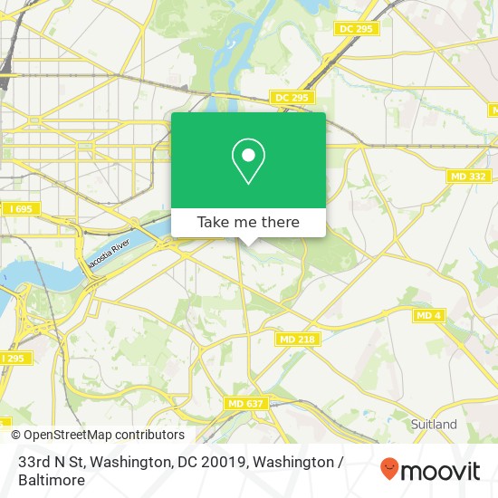 33rd N St, Washington, DC 20019 map