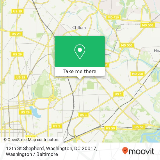 12th St Shepherd, Washington, DC 20017 map