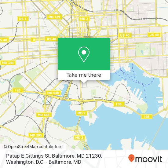 Mapa de Patap E Gittings St, Baltimore, MD 21230