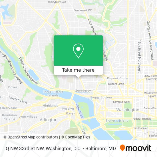 Mapa de Q NW 33rd St NW