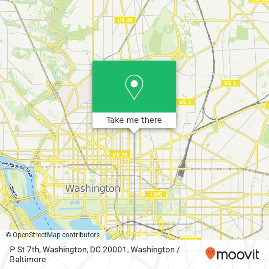 Mapa de P St 7th, Washington, DC 20001