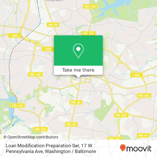 Mapa de Loan Modification Preparation Ser, 17 W Pennsylvania Ave