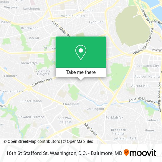 16th St Stafford St map