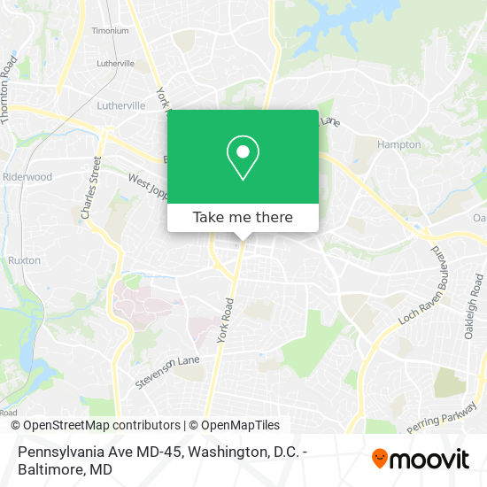 Pennsylvania Ave MD-45 map
