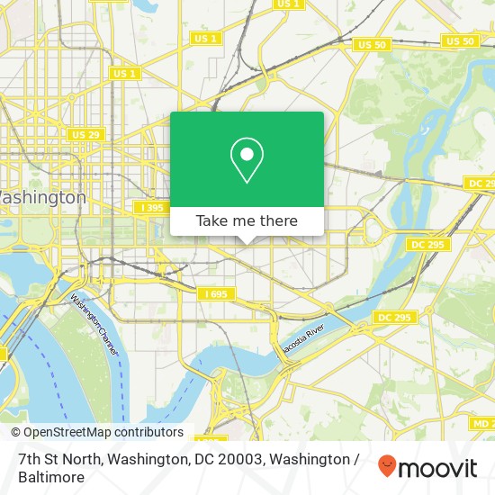 Mapa de 7th St North, Washington, DC 20003