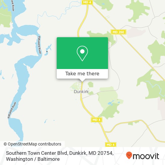 Mapa de Southern Town Center Blvd, Dunkirk, MD 20754
