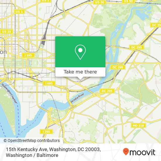 15th Kentucky Ave, Washington, DC 20003 map