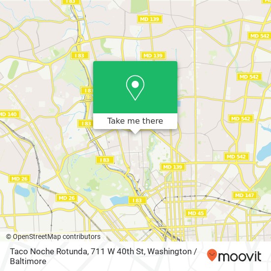 Taco Noche Rotunda, 711 W 40th St map