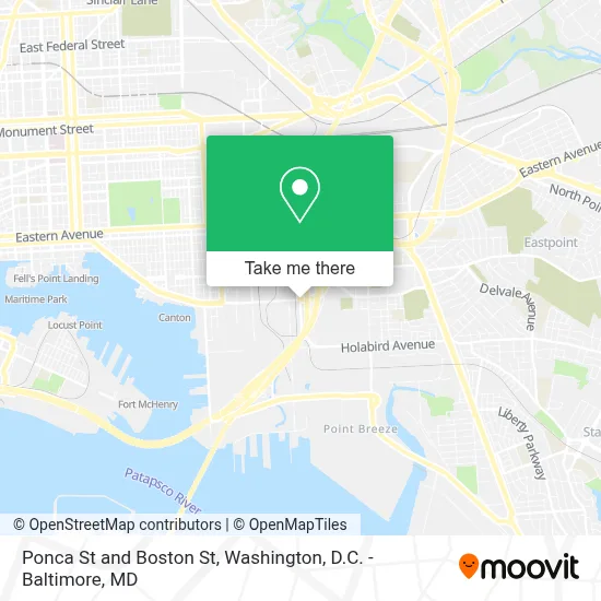 Ponca St and Boston St map