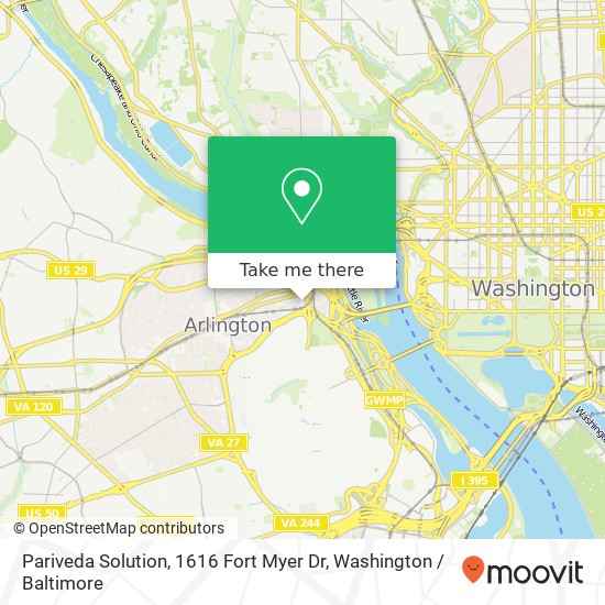 Pariveda Solution, 1616 Fort Myer Dr map