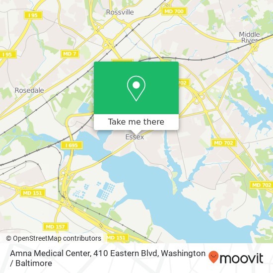 Mapa de Amna Medical Center, 410 Eastern Blvd