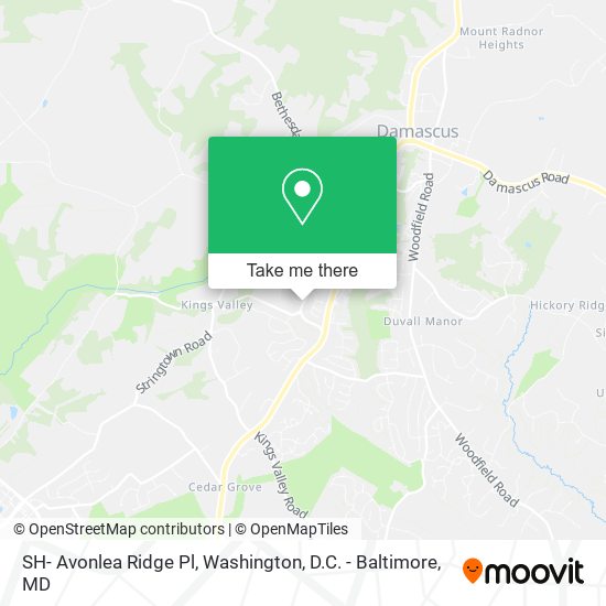 Mapa de SH- Avonlea Ridge Pl