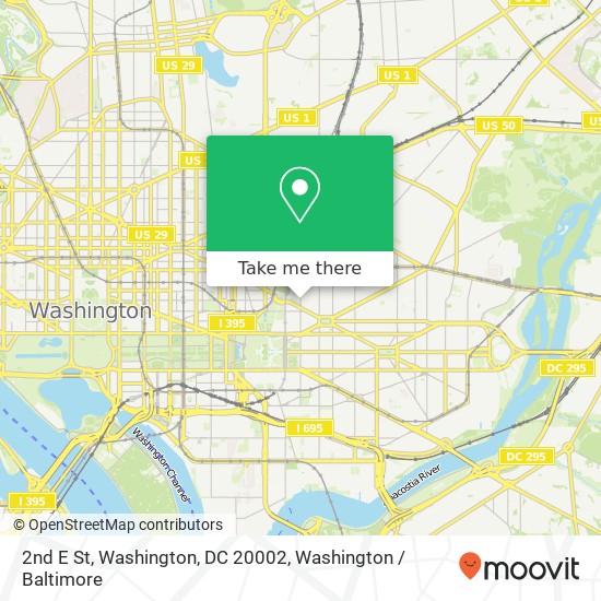 2nd E St, Washington, DC 20002 map