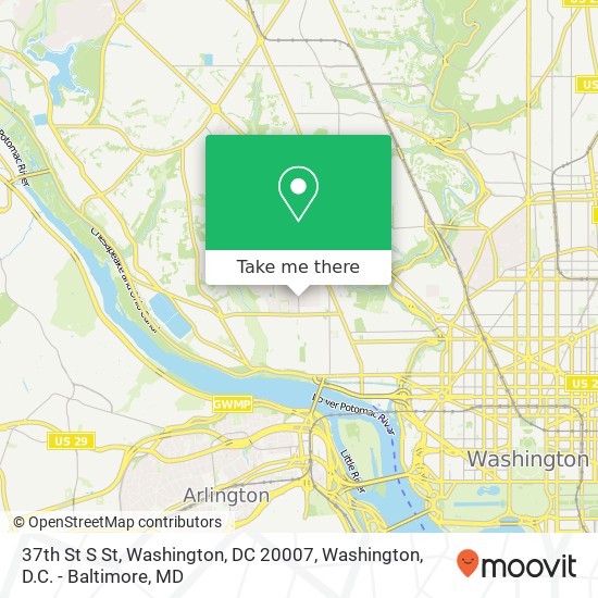 37th St S St, Washington, DC 20007 map