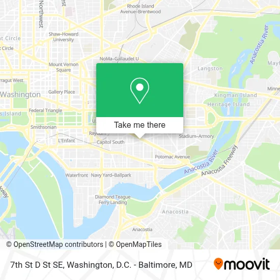 7th St D St SE map