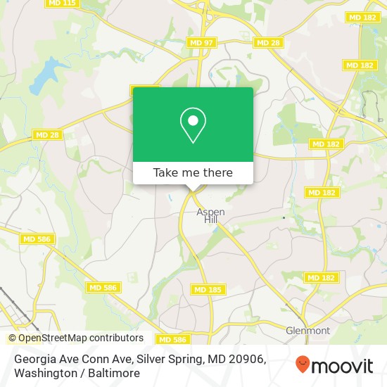 Georgia Ave Conn Ave, Silver Spring, MD 20906 map