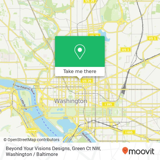 Beyond Your Visions Designs, Green Ct NW map