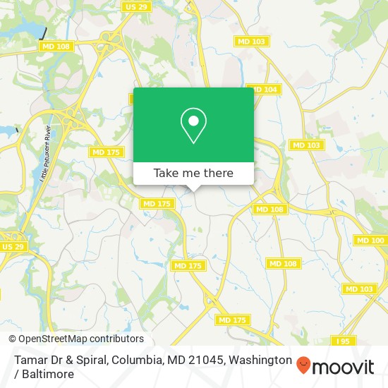 Tamar Dr & Spiral, Columbia, MD 21045 map
