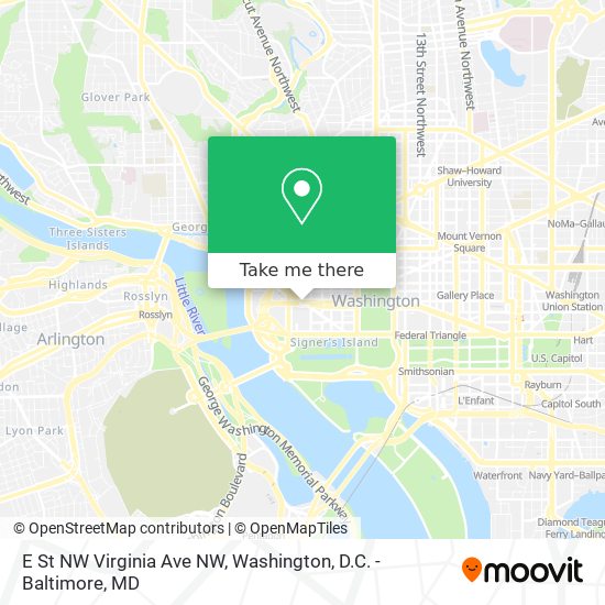 E St NW Virginia Ave NW map