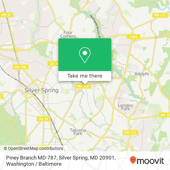 Piney Branch MD-787, Silver Spring, MD 20901 map