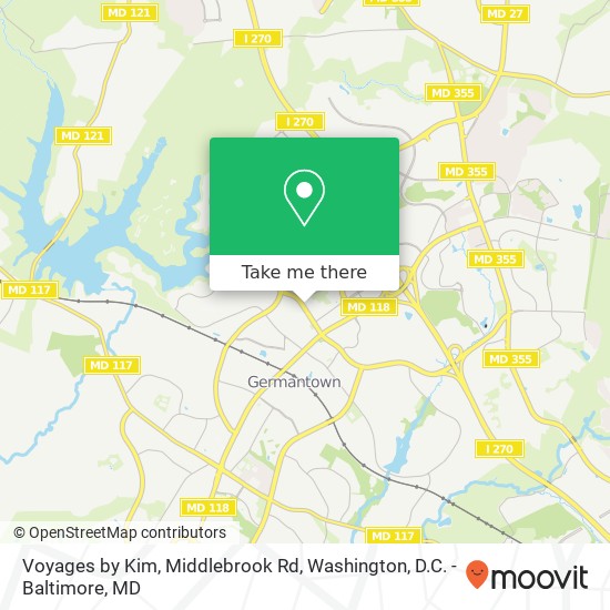 Mapa de Voyages by Kim, Middlebrook Rd