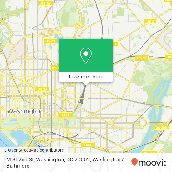 Mapa de M St 2nd St, Washington, DC 20002