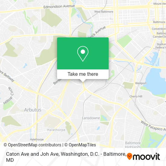 Caton Ave and Joh Ave map