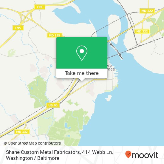 Mapa de Shane Custom Metal Fabricators, 414 Webb Ln