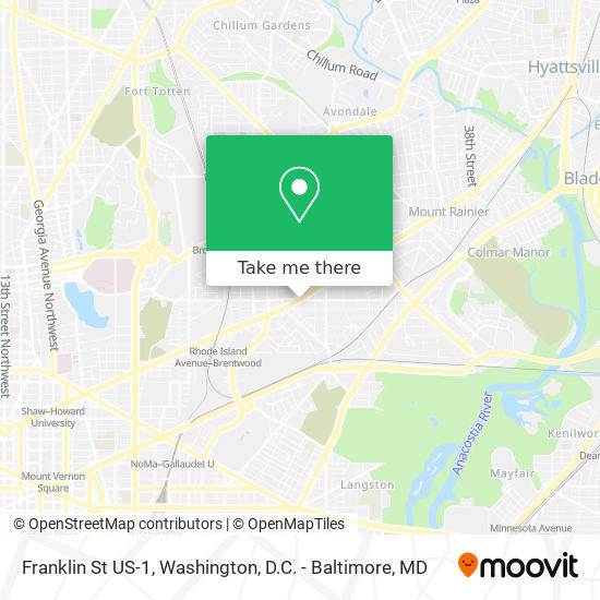 Franklin St US-1 map