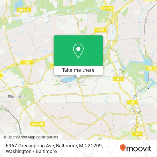 6967 Greenspring Ave, Baltimore, MD 21209 map