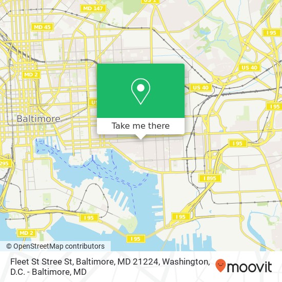 Mapa de Fleet St Stree St, Baltimore, MD 21224