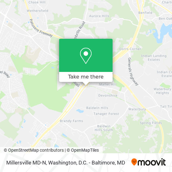 Mapa de Millersville MD-N, Millersville, MD 21108
