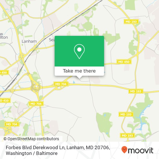 Forbes Blvd Derekwood Ln, Lanham, MD 20706 map