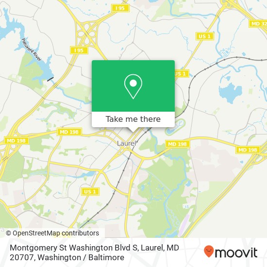 Montgomery St Washington Blvd S, Laurel, MD 20707 map