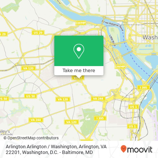 Arlington Arlington / Washington, Arlington, VA 22201 map