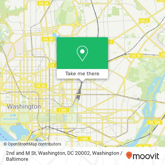 Mapa de 2nd and M St, Washington, DC 20002