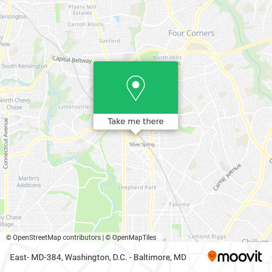East- MD-384 map