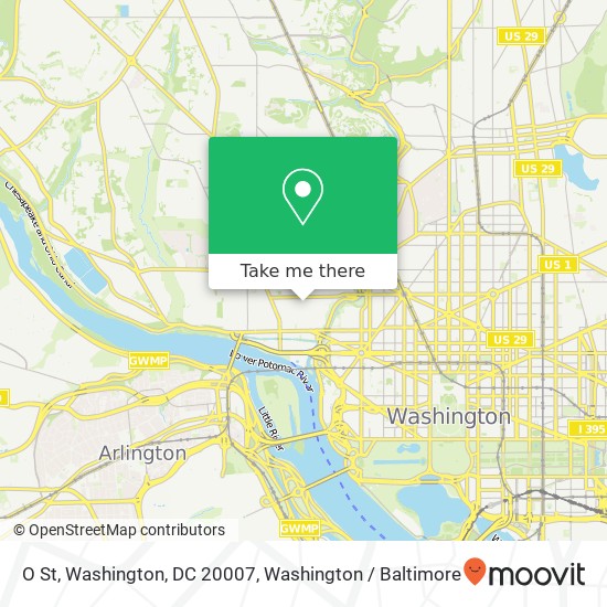 O St, Washington, DC 20007 map