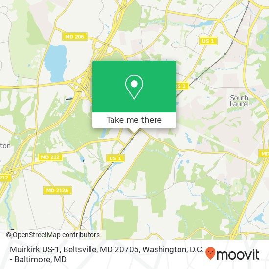 Mapa de Muirkirk US-1, Beltsville, MD 20705