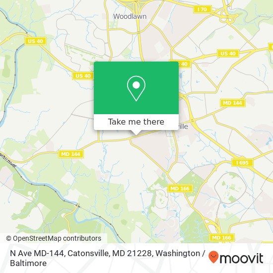 N Ave MD-144, Catonsville, MD 21228 map