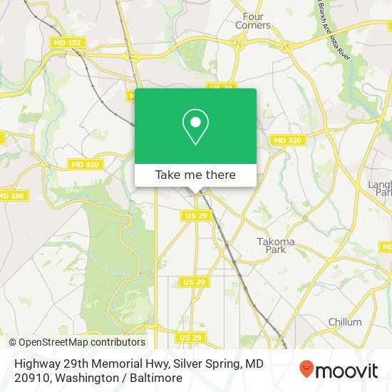 Highway  29th Memorial Hwy, Silver Spring, MD 20910 map