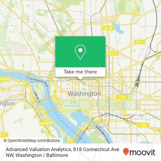 Mapa de Advanced Valuation Analytics, 818 Connecticut Ave NW