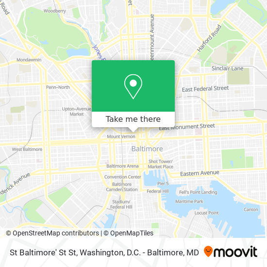St Baltimore' St St map