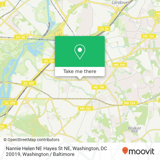 Mapa de Nannie Helen NE Hayes St NE, Washington, DC 20019