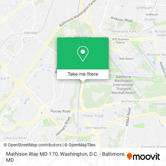 Mapa de Mathison Way MD-170