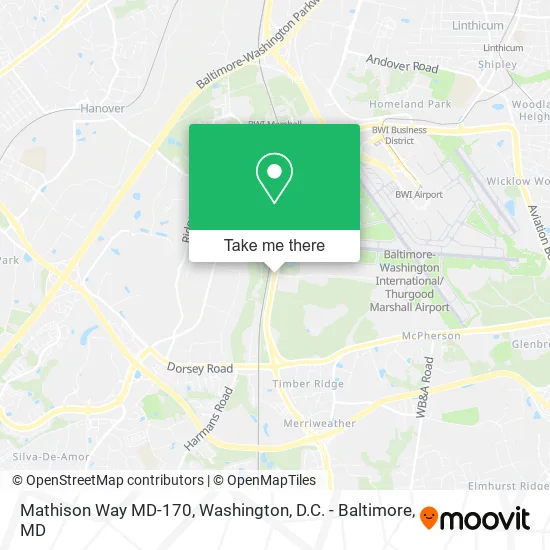 Mathison Way MD-170 map
